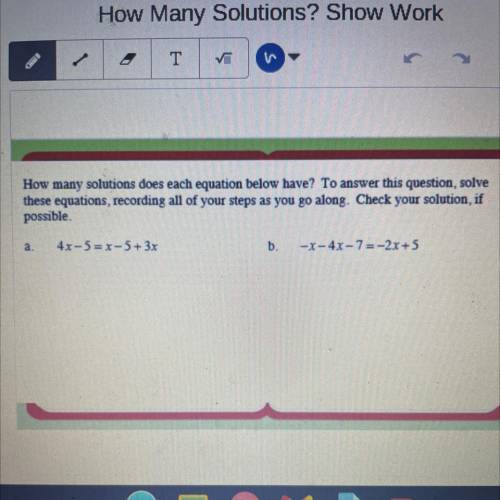How many solutions does each equation below have? To answer this question, solve

these equations,