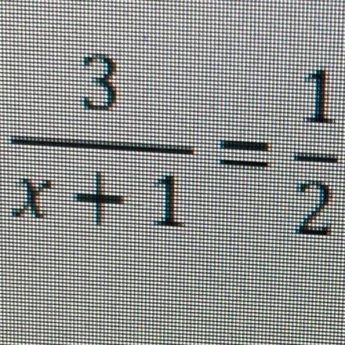 Solve the proportion 3/x+1 = 1+2
