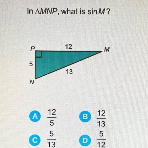 In AMNP, what is sin M?
12
P
M
5
13
N