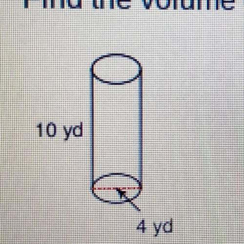I need to find the volume of this rounded to the nearest tenth . will give brainliest