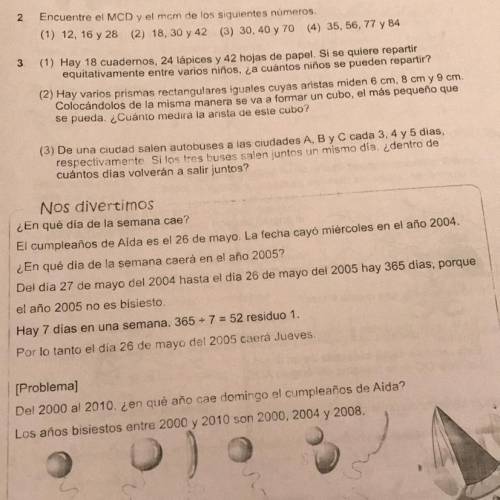 My sister needs help with this, but I don’t understand Spanish very well.So, please help me!