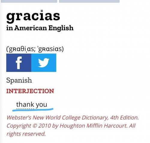 What is the meaning of gracias someone pls help.me learn nursery rhymes​