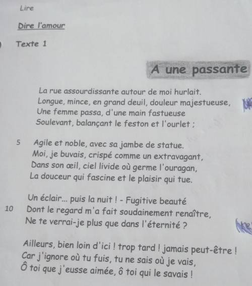 Bonjour

SUJET:De retour chez lui,Charles Baudelaire écrit dans son journal la rencontre qu'il a f