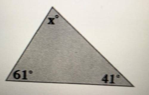 How many degrees is angle x?