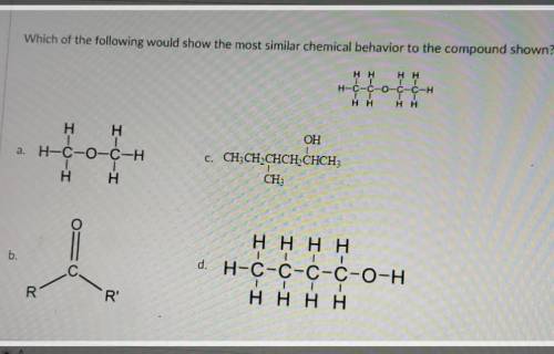 Which of the following would show the most similar chemical behavior to the compound shown? H H H H