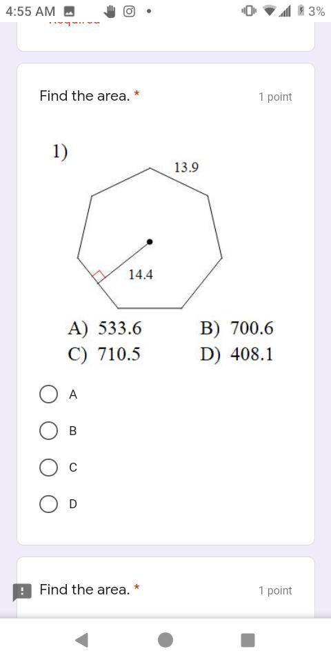 Find the area. Please help im begging! ( Multiple choice )