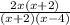 \frac{2x(x+2)}{(x+2)(x-4)}