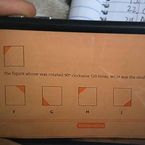 The figure above start at in quadrant 2 was rotated 90° clockwise 120 times. What was the result?