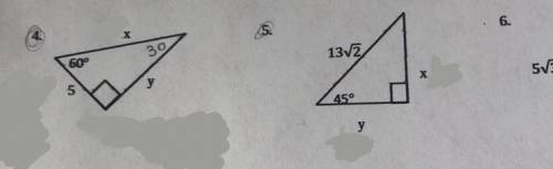 Hello! Can someone please help me with these two questions, finding x and y. Thank you so much! I w