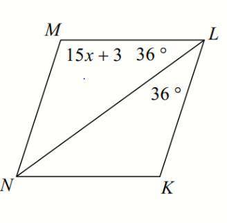 Solve for x. Each figure is a rhombus.