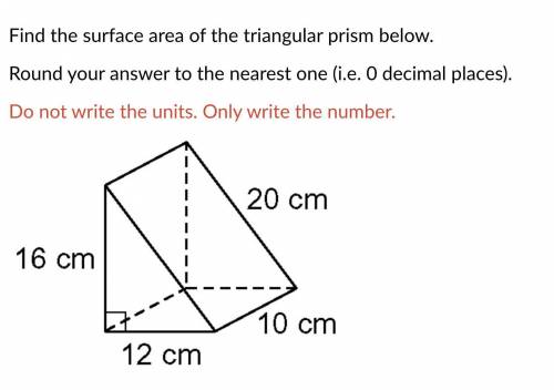 Help ASAP, Find the surface area of the triangular prism below.