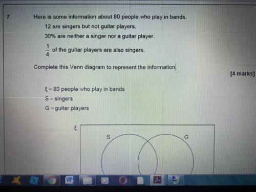 TO

14
E
→
7
Here is some information about 80 people who play in bands.
12 are singers but not gu