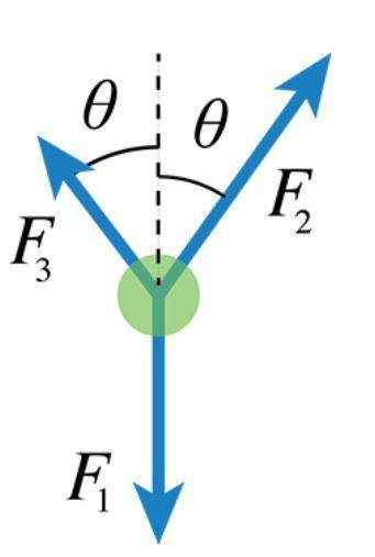 The diagram shows the all of the forces acting on a body of mass m = 8.28 kg. The three forces have