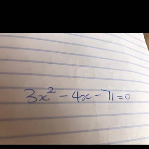 Solve the Quadratic equation