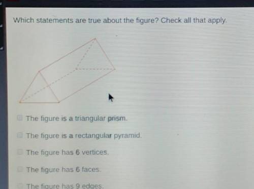 Please help. Which statements are true about the figure?​