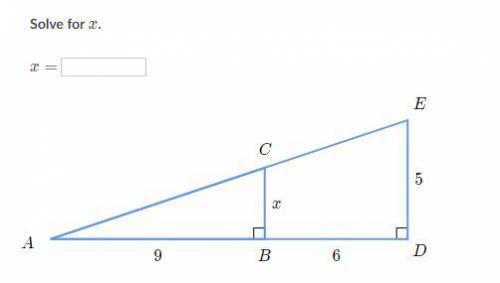 Solving similar triangles same side 
solve for x
