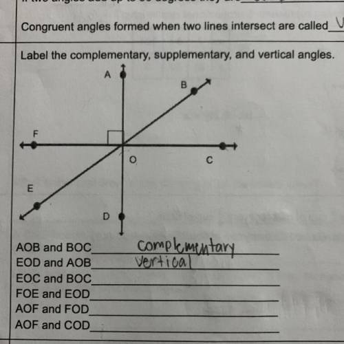Label the complementary, supplementary, and vertical angles.
PLS HELP ME