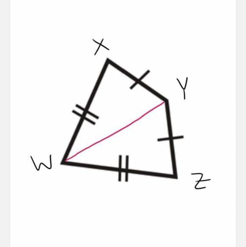 Match the angle in kite wxy below that are congruent