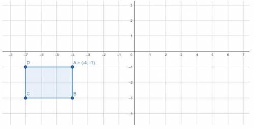 Rectangle ABCD is dilated with center (0,0) and scale factor 3/2, then reflected over the x-axis.