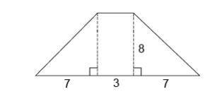 What is the area of this trapezoid?
Enter your answer in the box.
units2