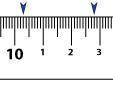 Choose the comparison that is shown on the meter stick.

A. 10.3 < 12.8
B. 10.3 = 12.8
C. 0.3 &