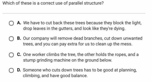 Which of these is a correct use of a parallel structure.