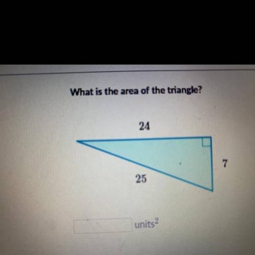 Find the area of the triangle?