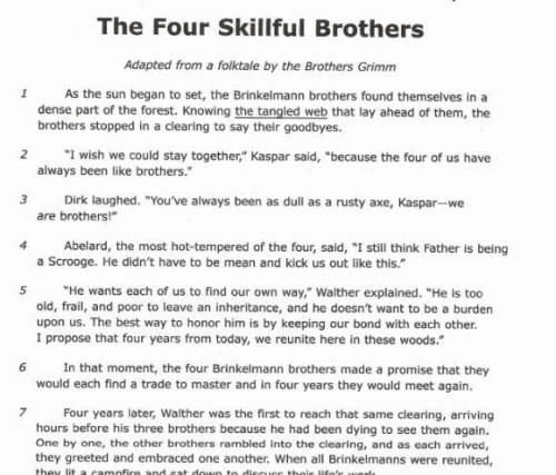 Answer if you know the answers or some answers to The Four Skillful Brothers .

The pic is to sh