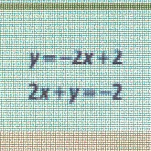 Y= -2x + 2 
2x+y= -2 
Substitution Method! Someone Help