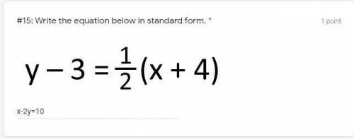 Write the equation below in standard form.