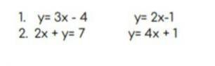 For problems 1 and 2, using substitution solve for the ordered
pair. You MUST SHOW ALL STEPS!!!