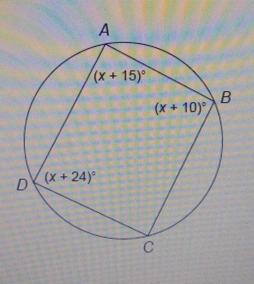 Urgent! Quadrilateral ABCD is inscribed in the circle. What is the measure of angle C?​