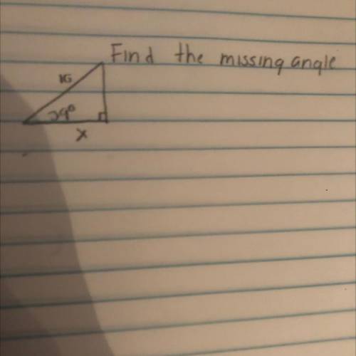 Find the missing angle please please answer if you can<3!