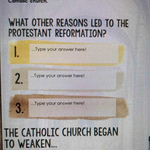 What other reasons led to the protestant reformation