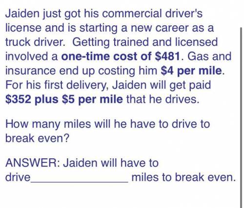 PLEASE HELP ME ! I NEED THIS TODAY B4 THE GRADING PERIOD ENDS !

Jaiden just got his commercial dr