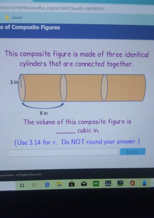 What's the volume of this composite fuigure.​