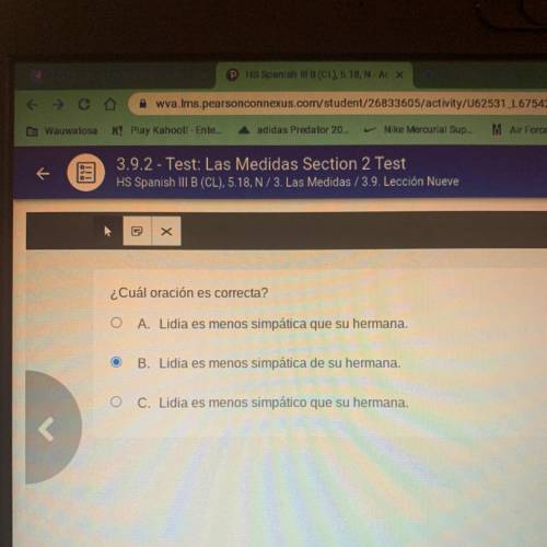 I need help with my Spanish test