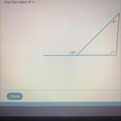 Find the value of x .
