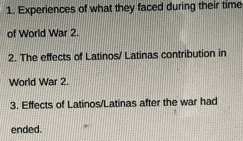 50 POINTS AND BRAINLIEST!!

Make a good thesis statement using this information. It’s about Latino
