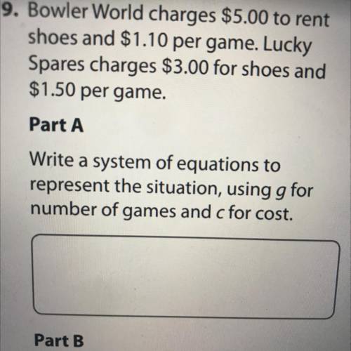 9. Bowler World charges $5.00 to rent

shoes and $1.10 per game. Lucky
Spares charges $3.00 for sh