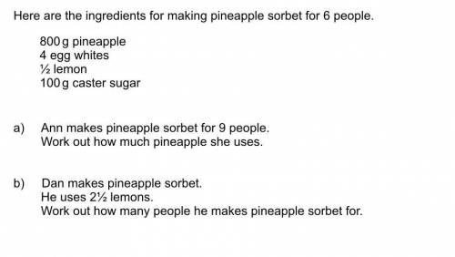 Here are the ingredients for making pineapple sorbet for 6 people.

800g pineapple
4 egg whites 
1