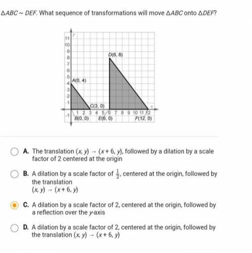 PLEASE HELP Abc~def what sequence of transformation will move ABC onto def
