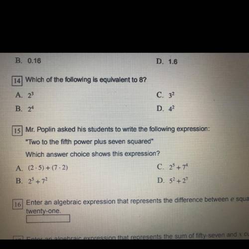 Can y’all help me on a question 15?!