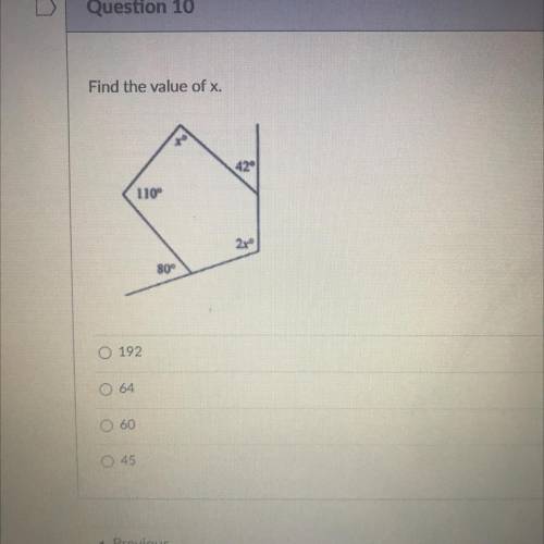 HELPPPPP Find the value of x.