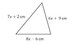 The perimeter of the triangle below is 89 cm. What is the measure of X?

A. 4 
B. 3
C. 8 
D. 12