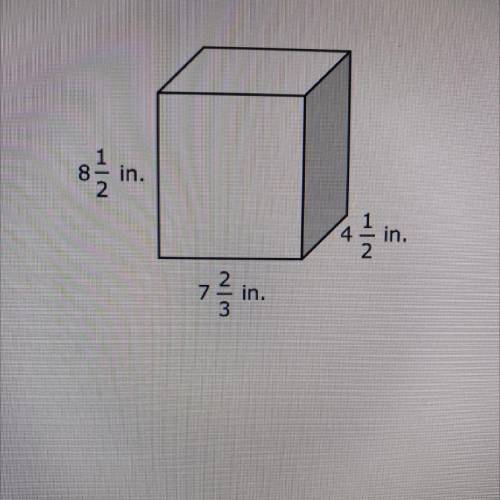 Tina mailed a package in a container shaped like a

rectangular prism. The dimensions of the conta