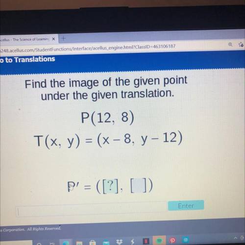 Find the image of the given point
under the given translation.
Please helpp