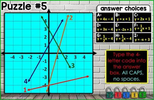 Can you find the slope-intercept equation of each line and type the correct code? Please remember t
