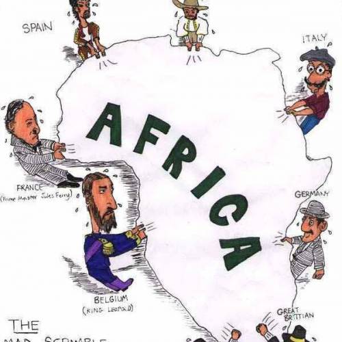 Explain the meaning of this image of imperialism in Africa