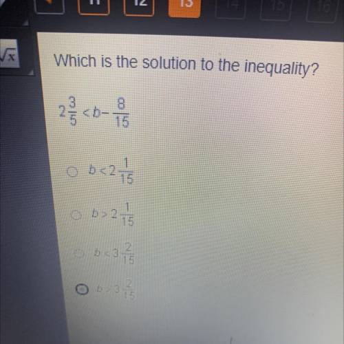 Which is the solution to the inequality?
(Look at pic pls hurry)